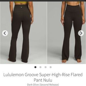 BRAND NEW! Lululemon Dark Olive Super-High-Rise Flared Pants